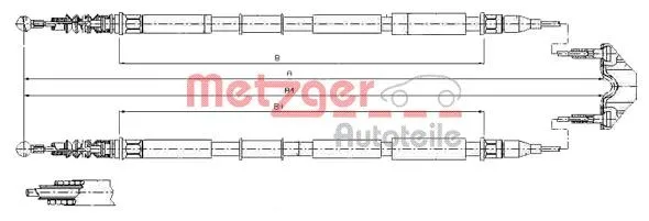 Handbromsvajer METZGER 11.5867