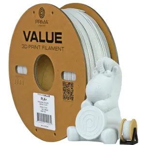 PrimaValue PLA+ - 1,75mm - 1kg - Ljusgrå