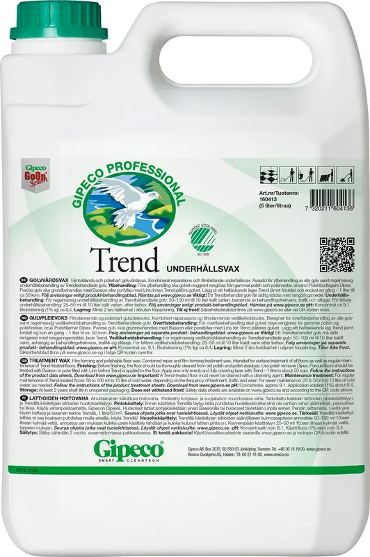 Trend Golv/Underhållsvax 5 liter