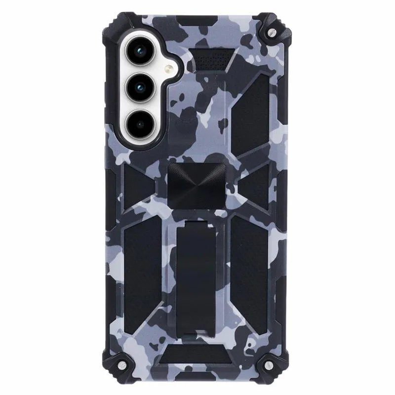 Mobilskal för Samsung Galaxy S26 Plus Kickstand PC + TPU – Kamouflage Svart