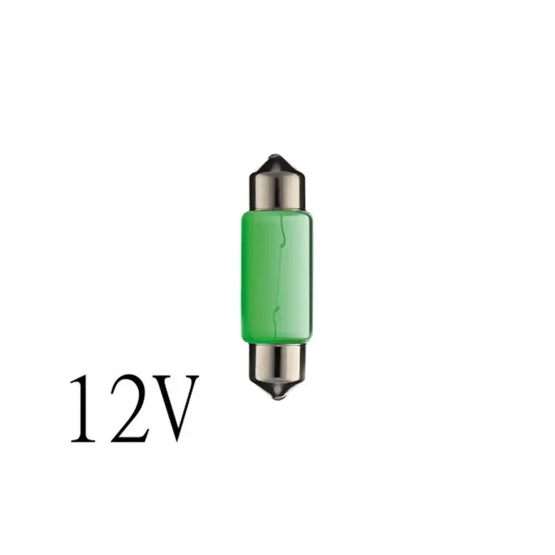 Bosma spollampa grön 11×36 S8,5 5W 12V