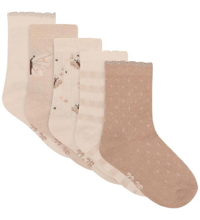 Minymo Strumpor – 5-pack – Rugby Tan (#5628)