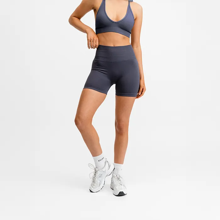Seamless Scrunch Bikershorts Mörkgrå