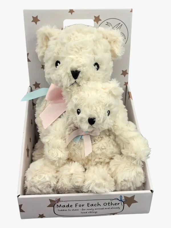 CarloBaby Syskonnalle Stor & Liten, Benvit