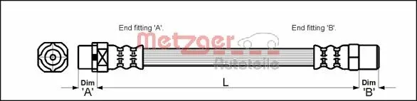 Bromsslang METZGER 4110053