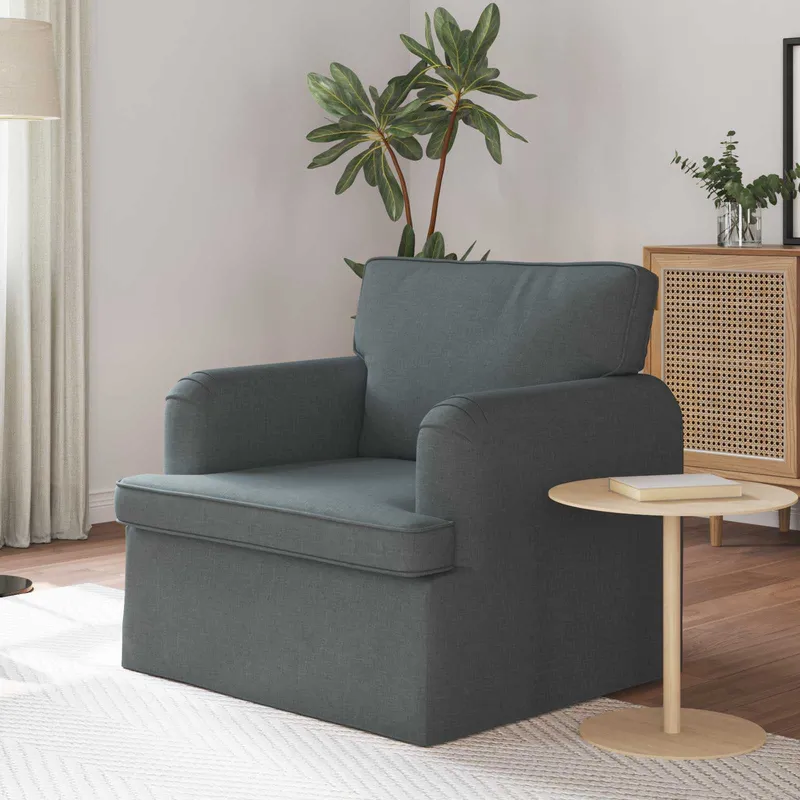 vidaXL Soffa Mörkgrå 84 x 80 x 85 cm tyg