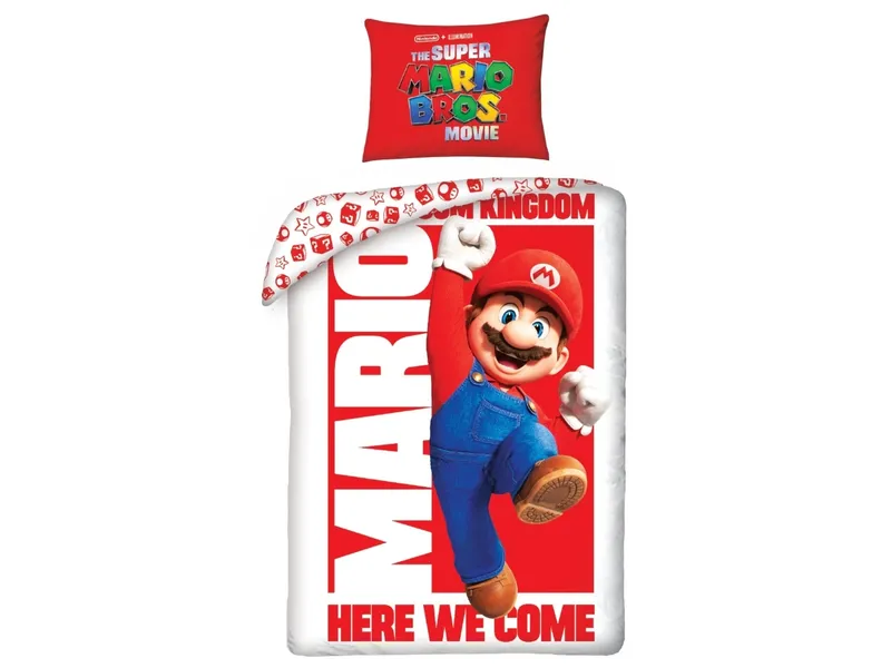 Super Mario Bros Movie Påslakanset 140 x 200 cm - 100 procent bomull