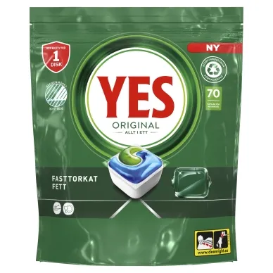 YES Original All In One Maskindisktabletter 70 st
