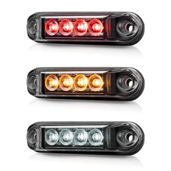 Positionsljus PURELUX Spectre 4X Dark – 12/24V / 1W / 78 mm, Vit