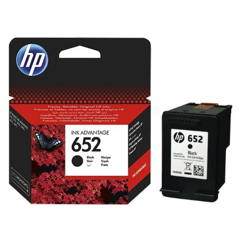 HP bläckpatron 652 original svart 6 ml