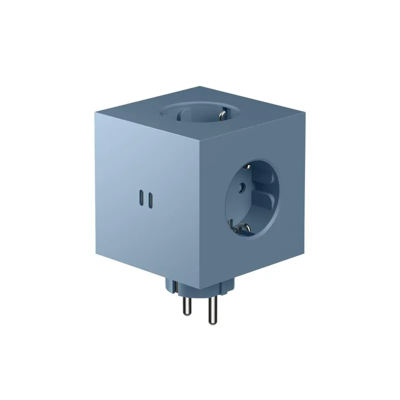Avolt - Square 2 Socket extender with 30W Dual USBC - Tillbehör - Blå