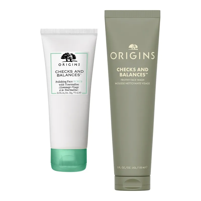 Origins Deep Clean Duo – Polishing Scrub för Män som Vill Djuprengöra och Förnya Huden 225 ml