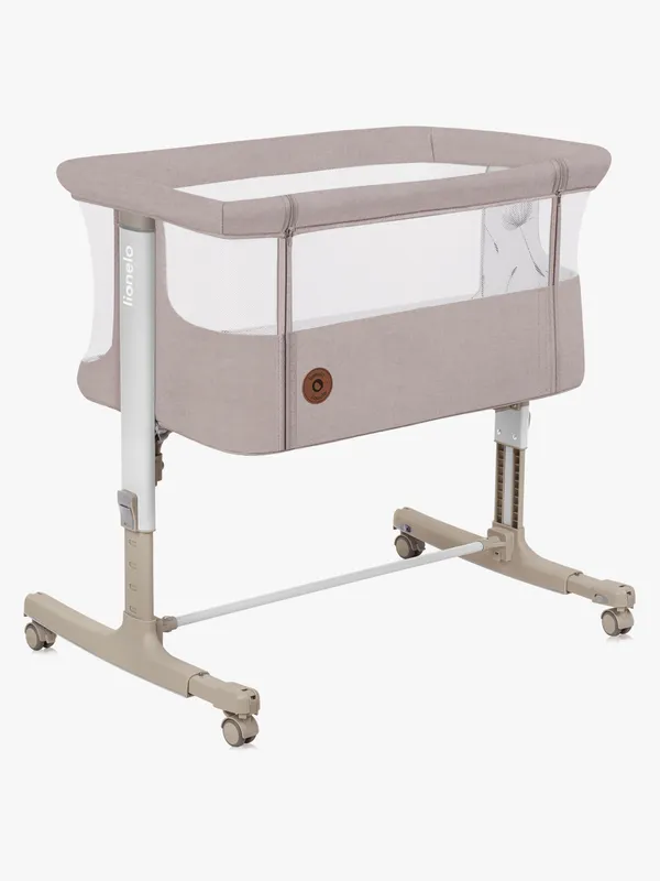 Lionelo Aurora Bedside Crib 3-i-1, Beige Cappucino