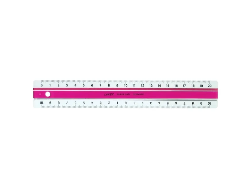 Linex Lineal Super 20 cm akryl rosa