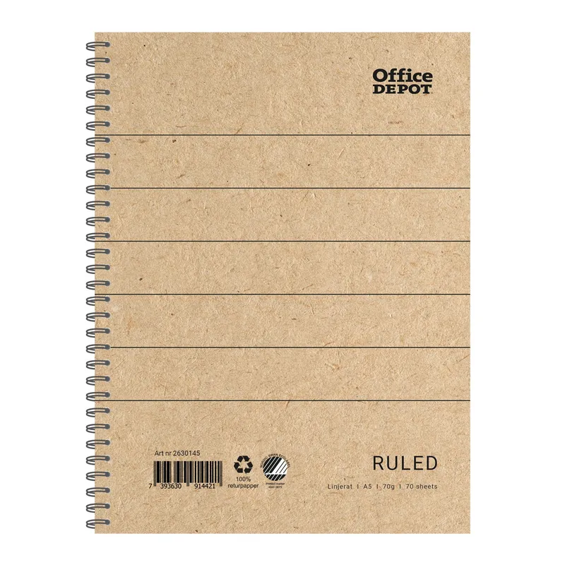 Kollegieblock Recycle A5 linjerad