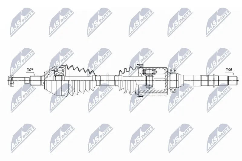 NTY NPW-FR-180 Drivaxel