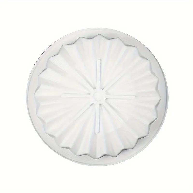 1 st Silikon Rund Spets Mousse Tårtform Stenciler för Chokladpudding, Kex, Istillverkning DIY Kökstillbehör och Bakverktyg vit