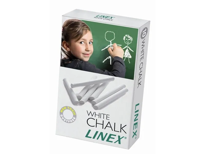 Styrelsekrita Linex vit – (10 st.)