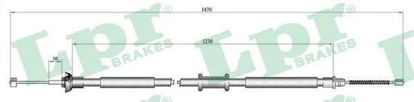 Handbromsvajer LPR C0521B
