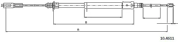 Handbromsvajer METZGER 10.4611