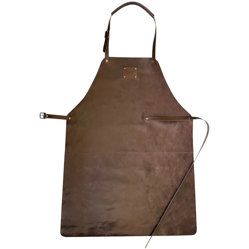 Mareld Läderförkläde XL, brun