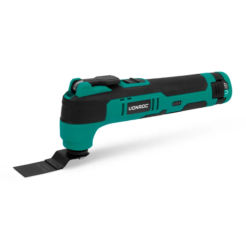 VONROC Batteridriven Multiverktyg 12V | Inkl. Batteri, USB-C Kabel och Tillbehör