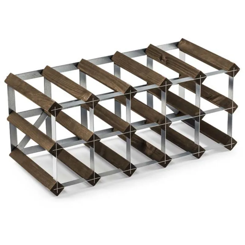 Traditional wine rack Vinställ Påbyggnadsbart 15 Flaskor Dark oak