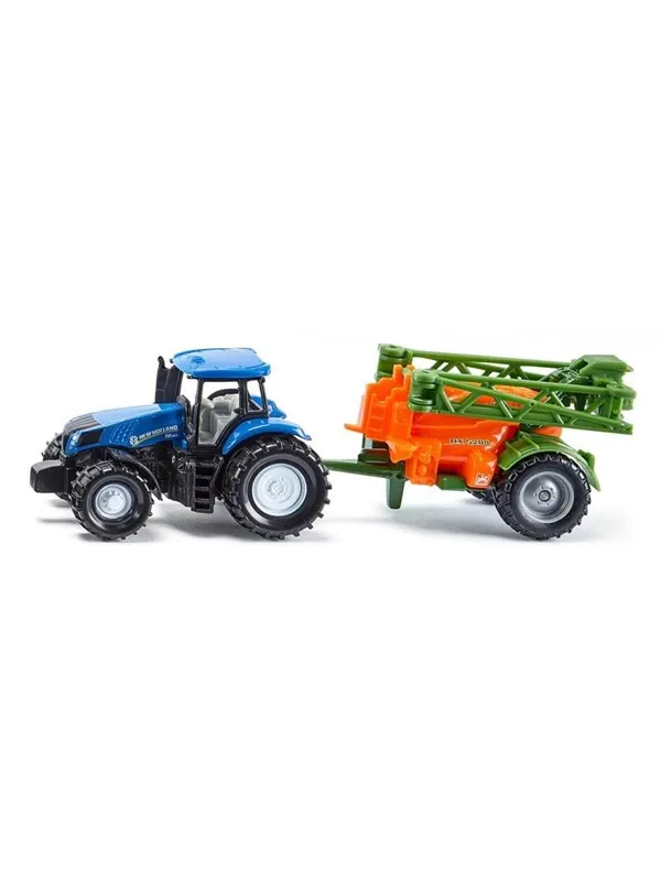 New Holland T8.390 med Gödselspridare - 1668 - Siku - 14 cm