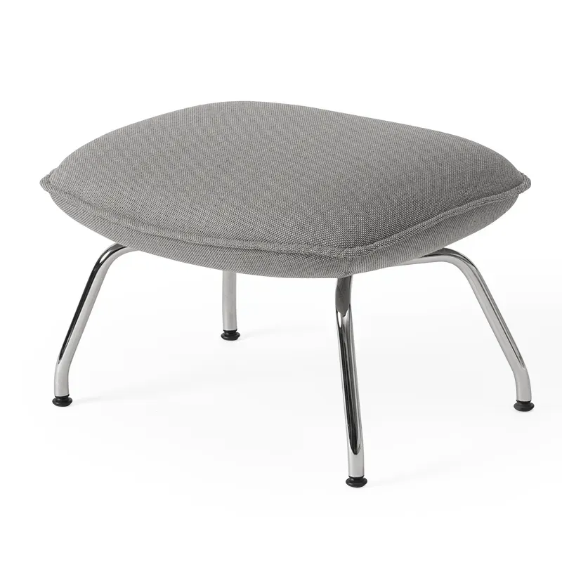 Muuto, Doze Ottoman Tube Base - Re-Wool 128 Chrome