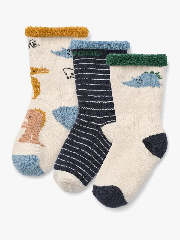 LIEWOOD Eloy Strumpor Baby 3-Pack, Dino Multi Mix, 17-18
