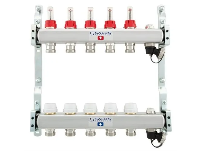 Salus Floor heating manifold 12 slings with flowmeter