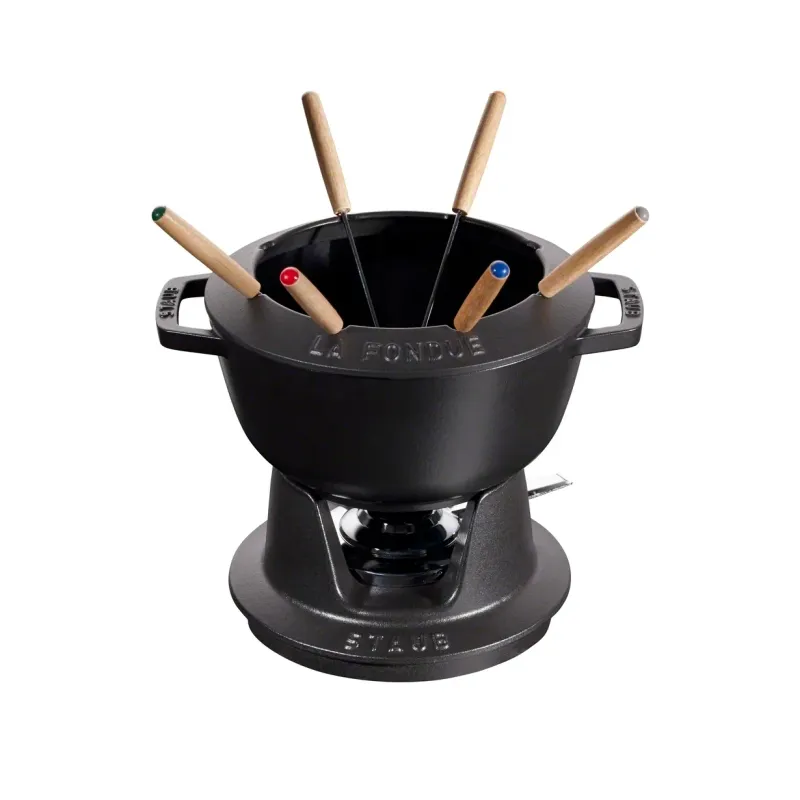 Staub Specialities Fondueset 20 cm, Svart