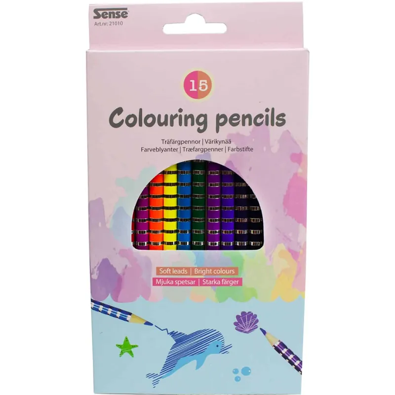 Metalliska Träfärgpennor Fantasy 15-pack