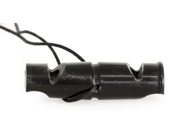 Visselpipa Horn Dubbelton Svart 7,1cm