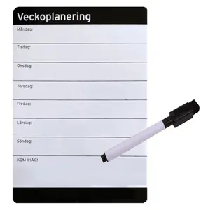 Magnetisk Whiteboard för Veckoplanering . Inkl. Whiteboardpenna m Sudd (#0315)