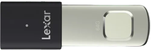 Lexar Jumpdrive Fingerprint F35pro 64gb Usb-a Svart, Silver