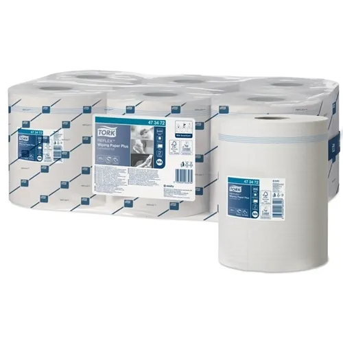 Aftørringspapir Allround Tork Reflex™ M4 Plus centerfeed, 2-lags, hvid - (6 ruller pr. karton)