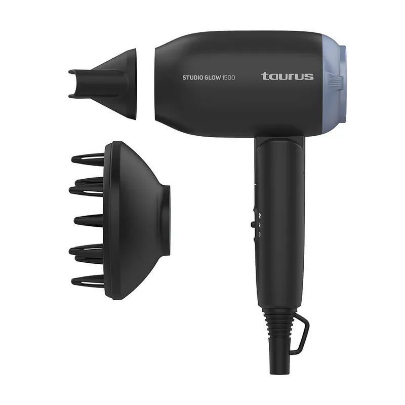 Taurus Hårtork Hair Dryer 1400W Studio Glow 1500 Black – 1400 W
