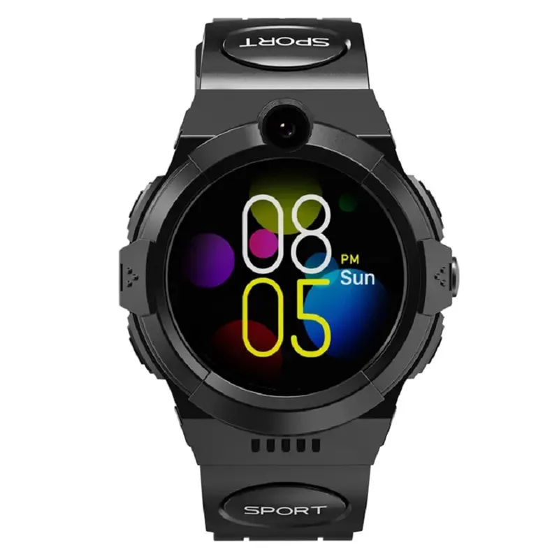 Kids Smart Phone Watch 4G Smart Watch för barn GPS WiFi LBS Plats Barn Tracker Watch Children’s svart