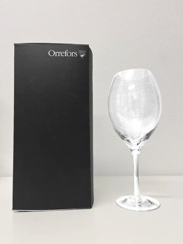 Orrefors – Illusion – Stort Vinglas original låda Design Malin Lindahl