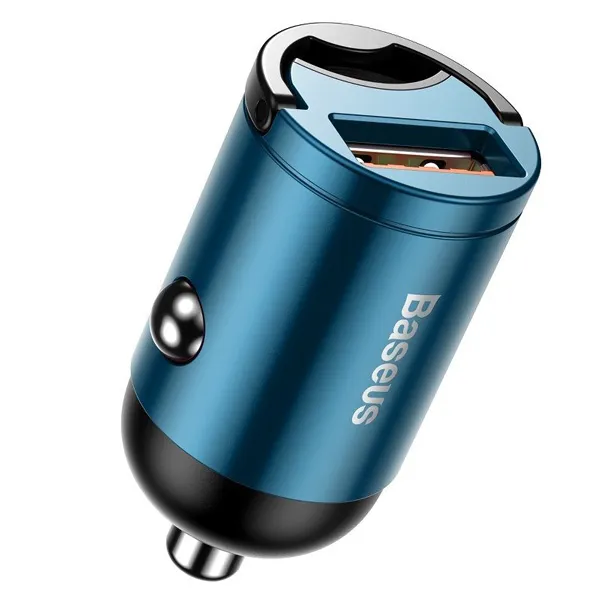 Snabbladdning – Billaddare för mobil USB-Port 30W – Blå