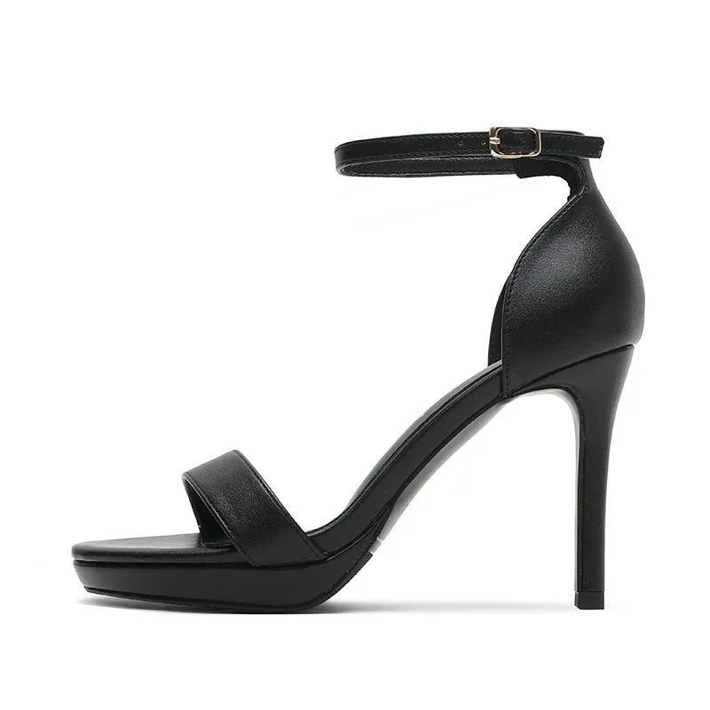 Sommar Kvinnor 8cm 9 .5cm Höga Klackar 2 .5cm Platåsandaler Dam Stilettklackar Sandaler Nattklubb Bal Catwalk Fetischskor 33