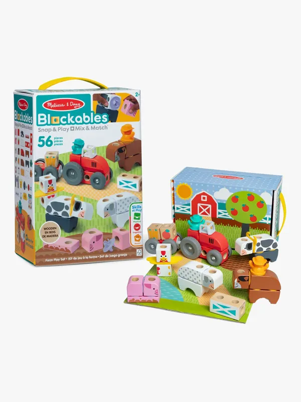 Melissa & Doug Blockables Building Set Farm