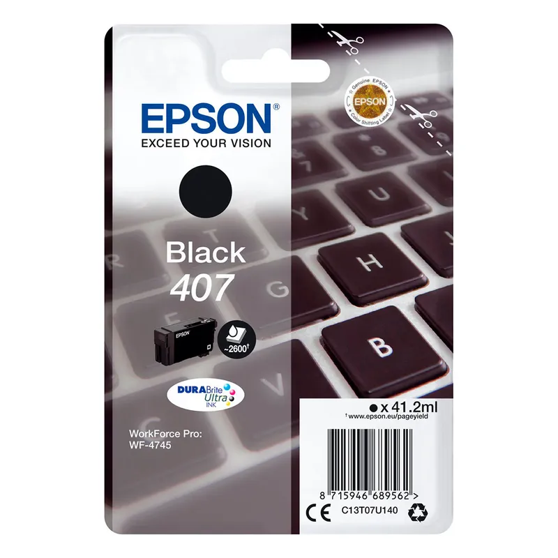 Epson 407 – L size – black – original – ink cartridge