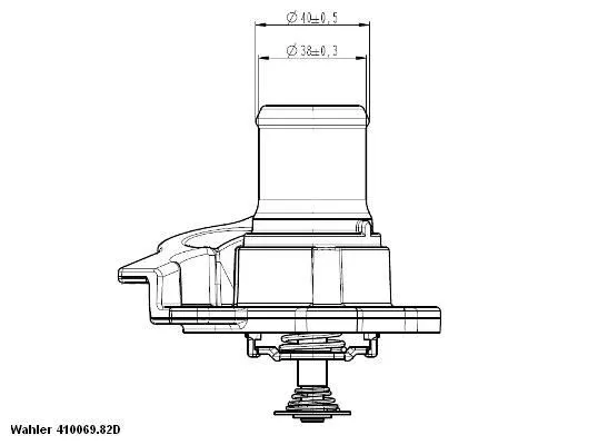 Termostat, kylvätska WAHLER 410937.82D
