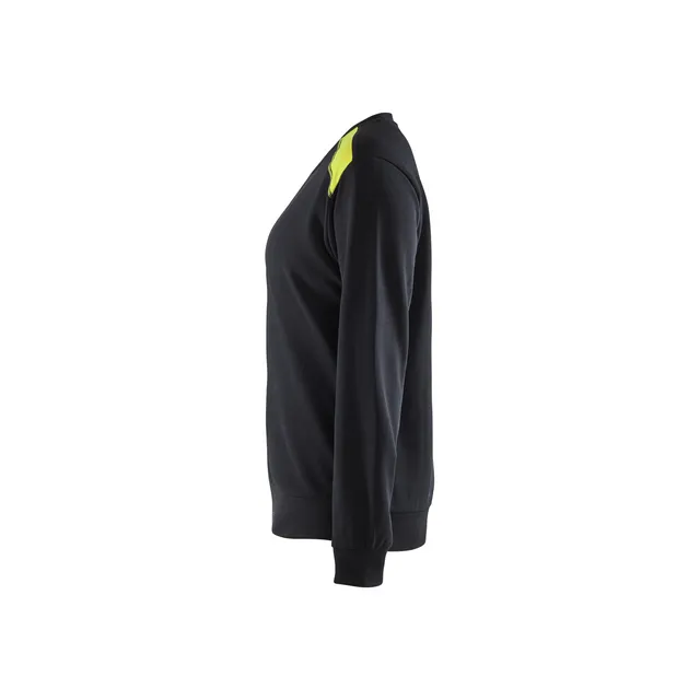 SWEATSHIRT 3408 1158 DAM SVART/VARSELGUL M | Beijerbygg Byggmaterial