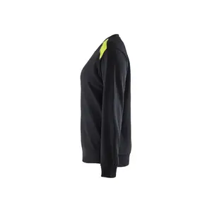 SWEATSHIRT 3408 1158 DAM SVART/VARSELGUL M | Beijerbygg Byggmaterial