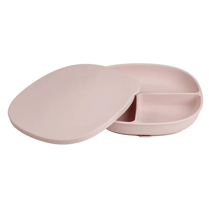 b.box Tallrik med Lock Silikon, Blush