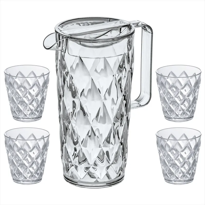 Koziol Crystal karaff inkl 4 glas Kristallklar