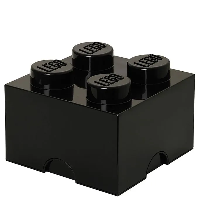 LEGO® Storage Förvaringslåda – 4 Knoppar – 25x25x18 – Svart